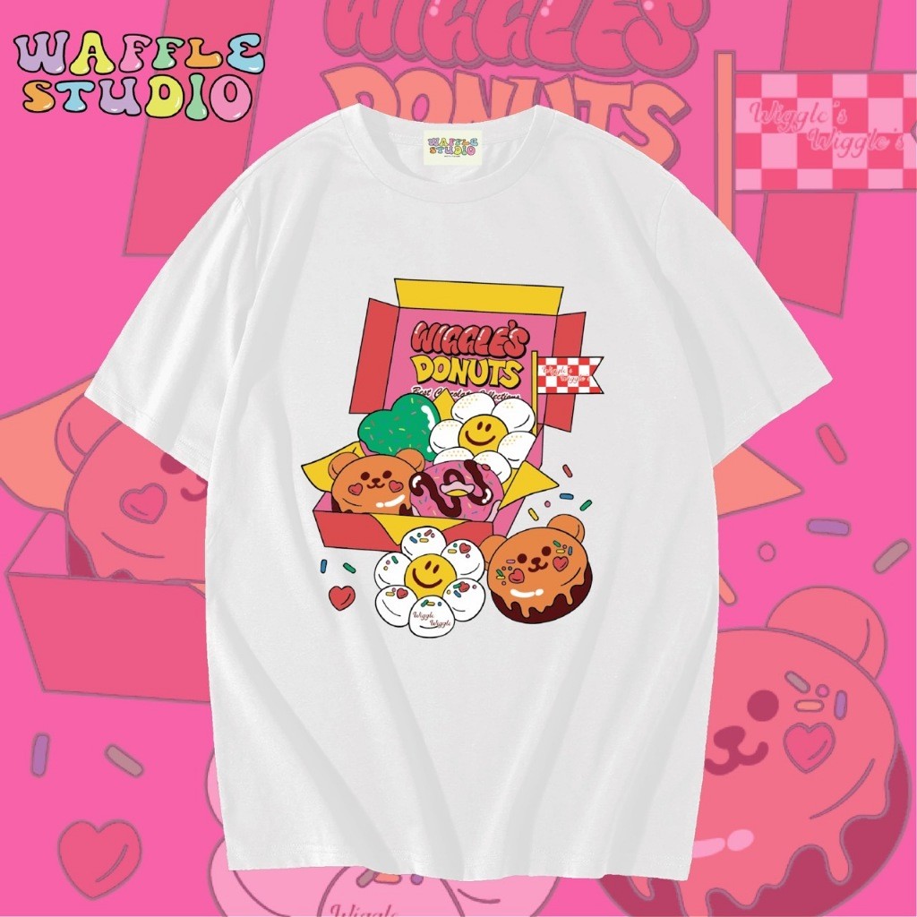 [ ส่งฟรี 🔥 ] WS1228 เสื้อยืดโอเวอร์ไซส์ ผ้าคอตตอน  เสื้อยืดเกาหลี เสื้อยืด  WAFFLE STUDIOS-5XL