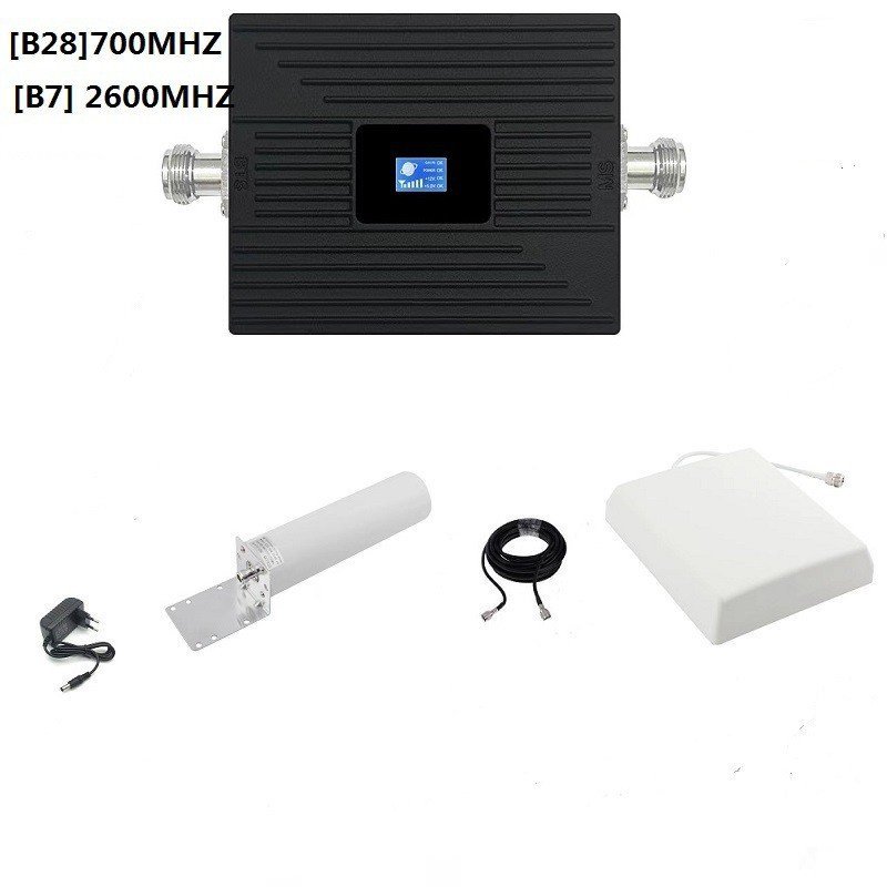 Cross-Border Single Band [B28] 700MHZ [B7] 2600MHZ เครื่องขยายสัญญาณโทรศัพท์มือถือ Booster