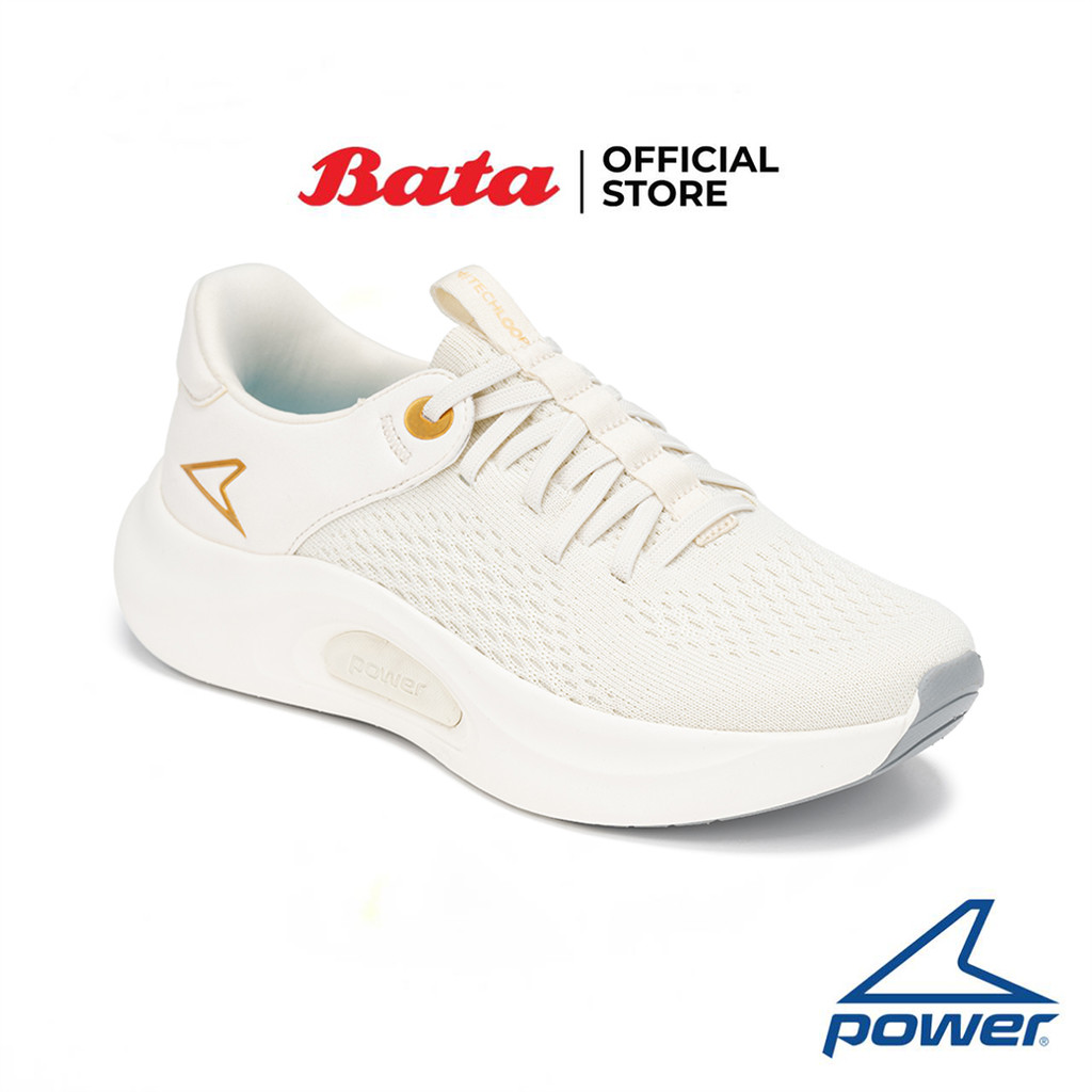 Bata บาจา Power รองเท้าเดินออกกำลังกาย แบบผูกเชือก สำหรับผู้หญิง รุ่น  Stamina Arc 300  สีดำ 5286176 สีเบจ 5288176