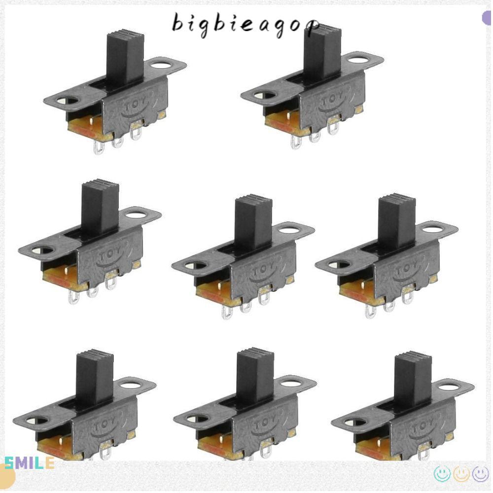 BIGBAEAKOP 8 ชิ้นสไลด์สวิทช์,แผง Mount SS12F15VG6 Micro Mini Toggle Switch, DC 50V 0.5A 6 มม.3 ขา 2 