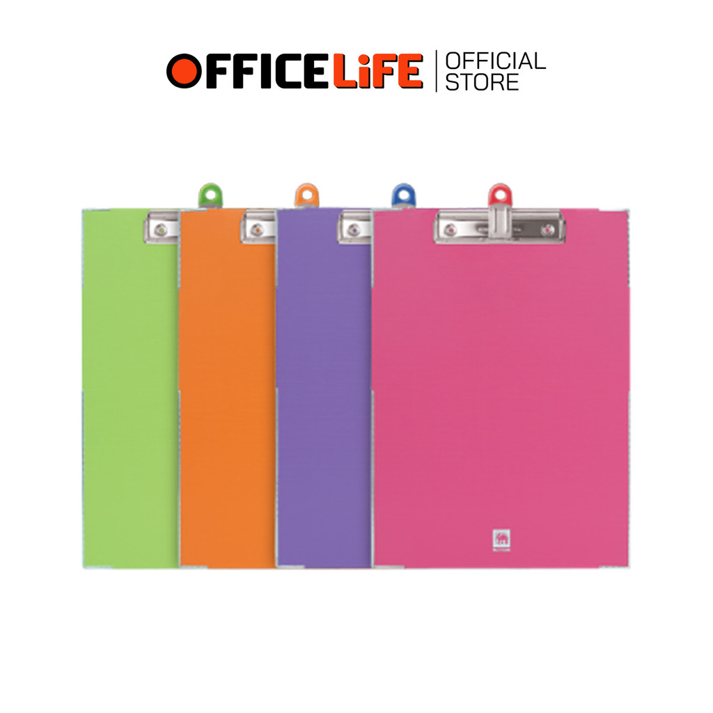 Elephant (ตราช้าง) คลิปบอร์ด กระดาน รุ่น 1111A  /  1111F ขนาด A4 มีปก ( 1 เล่ม / สุ่มสี )