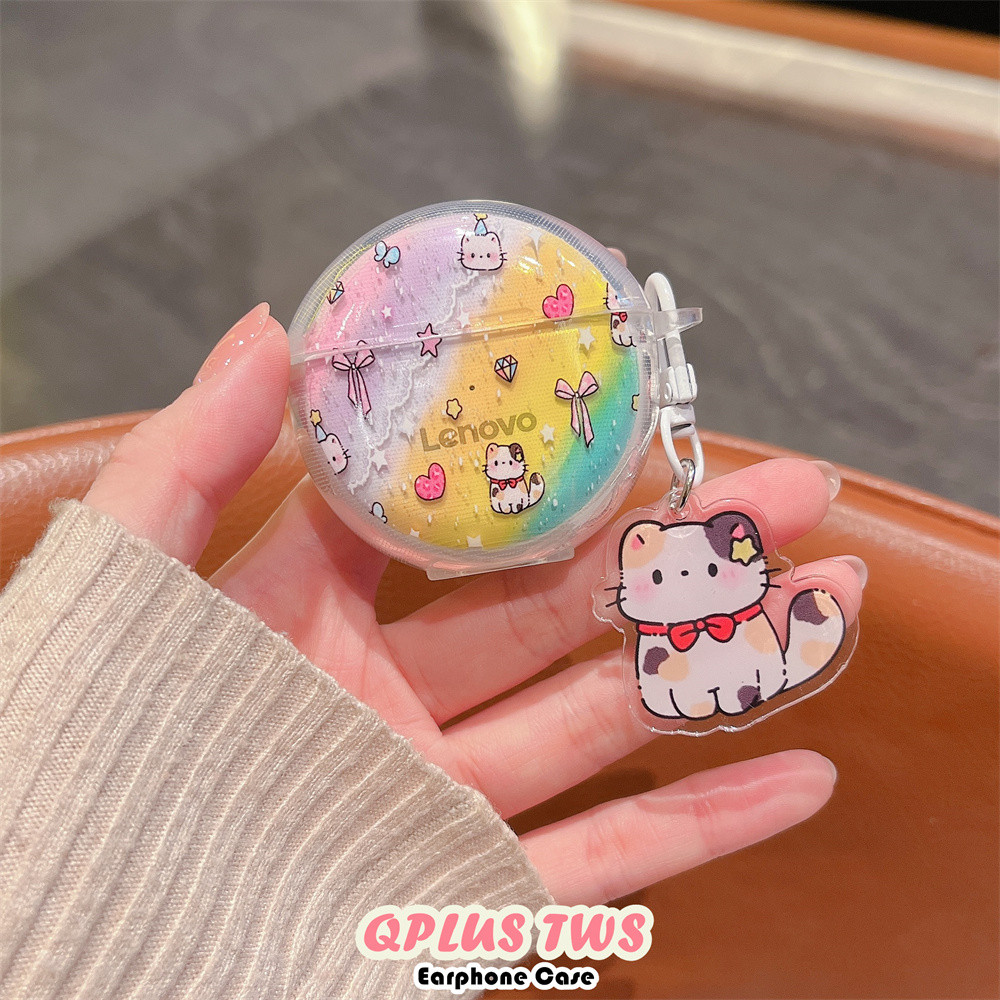 คุณภาพสูงสําหรับ QPLUS TWS Case Cover DIY Cute Cat Soft Silicone Headphone Case Casing