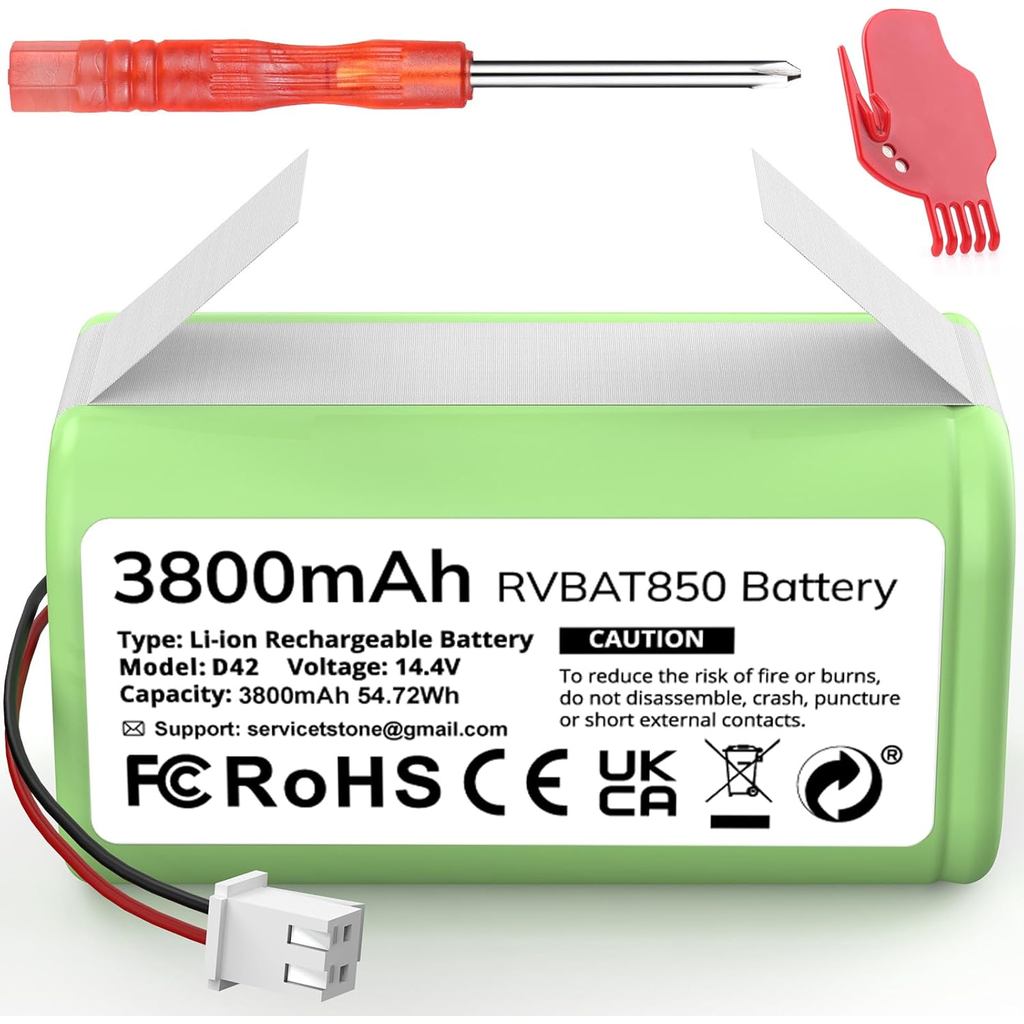 แบตเตอรี่ 3800mAh RVBAT850, แบตเตอรี่ทดแทนสําหรับสูญญากาศฉลาม, เหมาะสําหรับ Rvbat850 Shark Ion-แบตเต