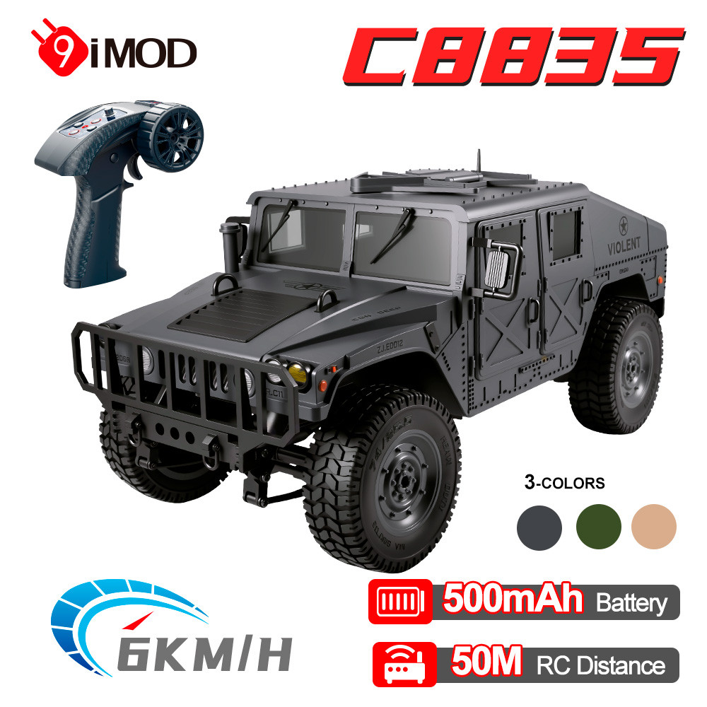 JJRC C8835 1/14 4WD Full Proportional Off-Road RC รถ Hummer สไตล์ทหารรถบรรทุก 2.4G RC ของเล่นคริสต์ม