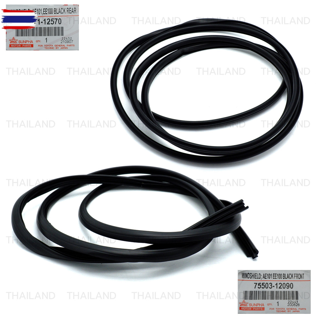 คิ้วยางกระจก ยางขอกระจก สีดำด้าน สำหรั Toyota Corolla AE100 AE101 EE101 EE100 CE DX LE year 1991-199