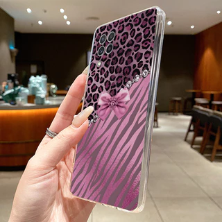 SAMSUNG สําหรับSamsung Galaxy A22 4G A225F / A22 5G A226Bดอกไม้สวยผีเสื้อเคสโทรศัพท์SamsungA22 ซิลิโคนนุ่มโปร่งใสTPU Jelly Cover