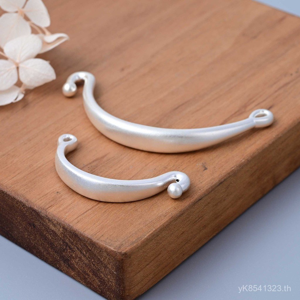 All-Match อุปกรณ์เสริม Simple Retro เงินแท้เงิน Handmade Glossy 3DS999 ข้อศอก Hard สร้อยข้อมือครึ่งส