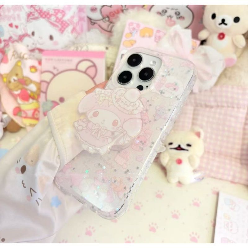 ประดับด้วยเลื่อมขนมMelodyเคสโทรศัพท์สําหรับiPhone17 16 15 14 13 11 12Promax 13Promax 12Pro 14plus 15