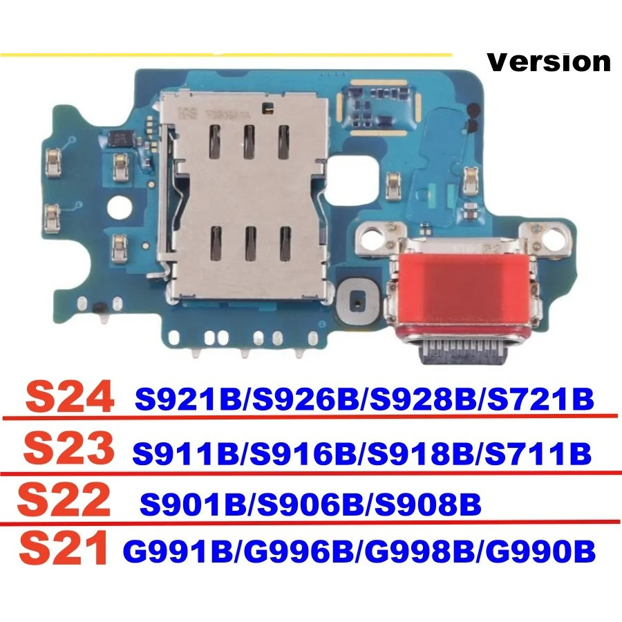 ชาร์จพอร์ต USB Connector Flex สําหรับ Samsung S24 Plus S23 Ultra S22 S21 S921B S926B S928B S24FE S72