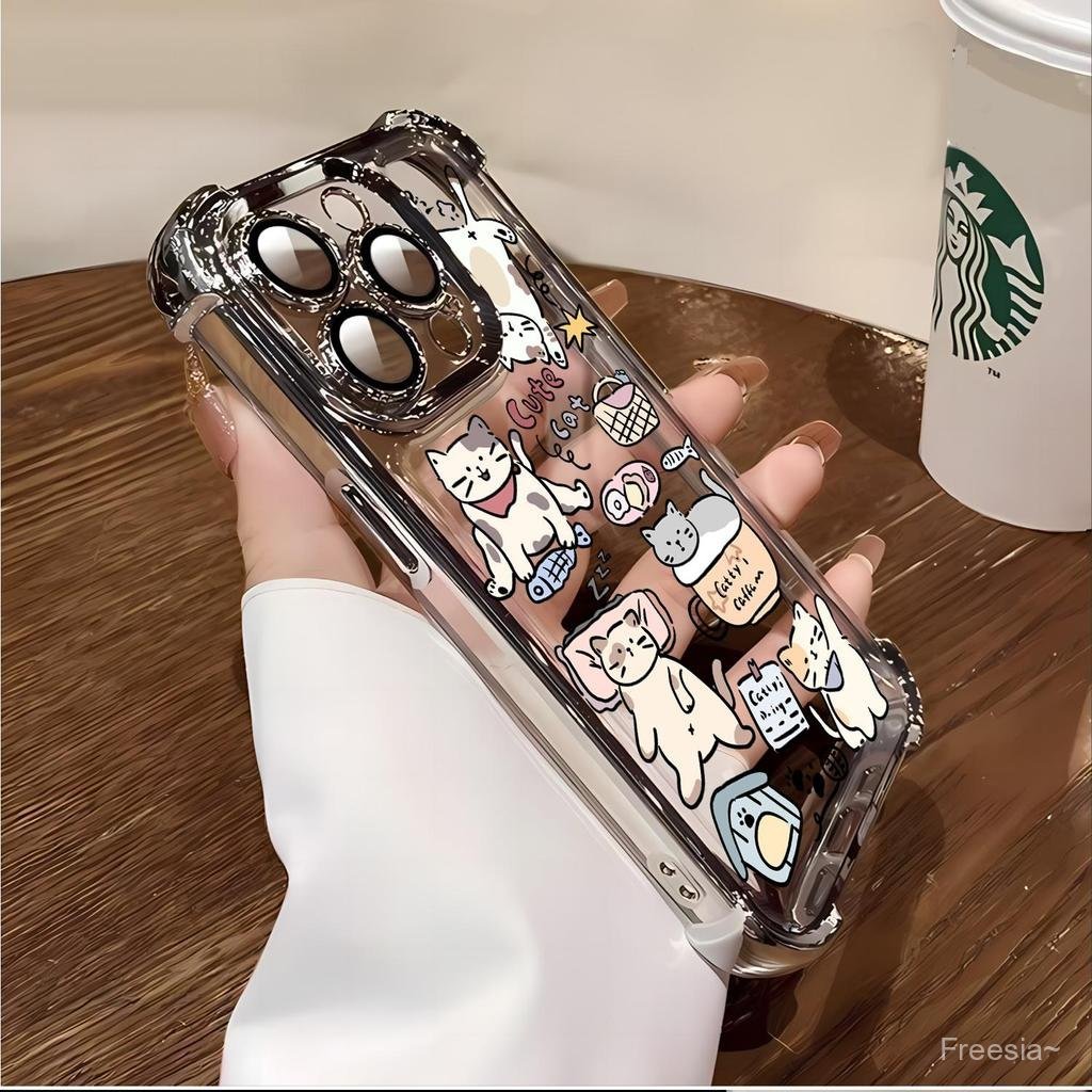 เคสโทรศัพท์, ชุบไฟฟ้า, กันกระแทกสี่มุม, สําหรับ iPhone 13, 11, 15, 16, 17, 12, 14, 12PRO, 13PRO, 16P