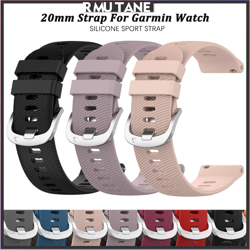 สายยาง 20/22 มม. เท่านั้น for Garmin Forerunner 165 55 158 570 42mm/vivoactive 5/Active /Bounce/VivoMove/Venu/approach