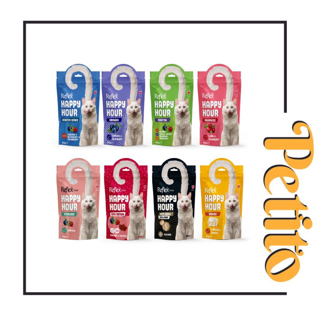 Reflex Happy Hour Treat Cat 60g/Makanan Kucing/อาหารแมว