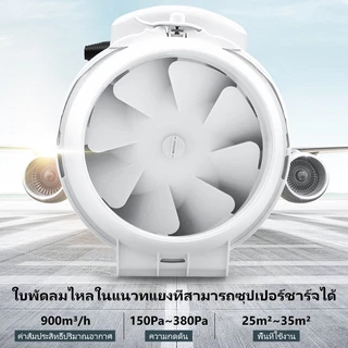พัดลมระบายอากาศ 1/2m เคเบิล พร้อมสวิตซ์ 6 นิ้ว พัดลมดูดอากาศ พัดลมดูดควัน พัดลมระบายอากาศ ที่ดูดควัน เครื่