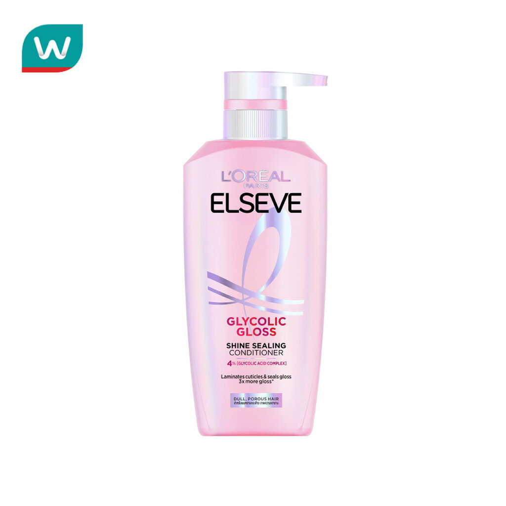 Elseve ลอรีอัล ปารีส เอลแซฟ ไกลโคลิค กลอส ชายน์ ซิลลิ่ง คอนดิชันเนอร์ 375 มล.