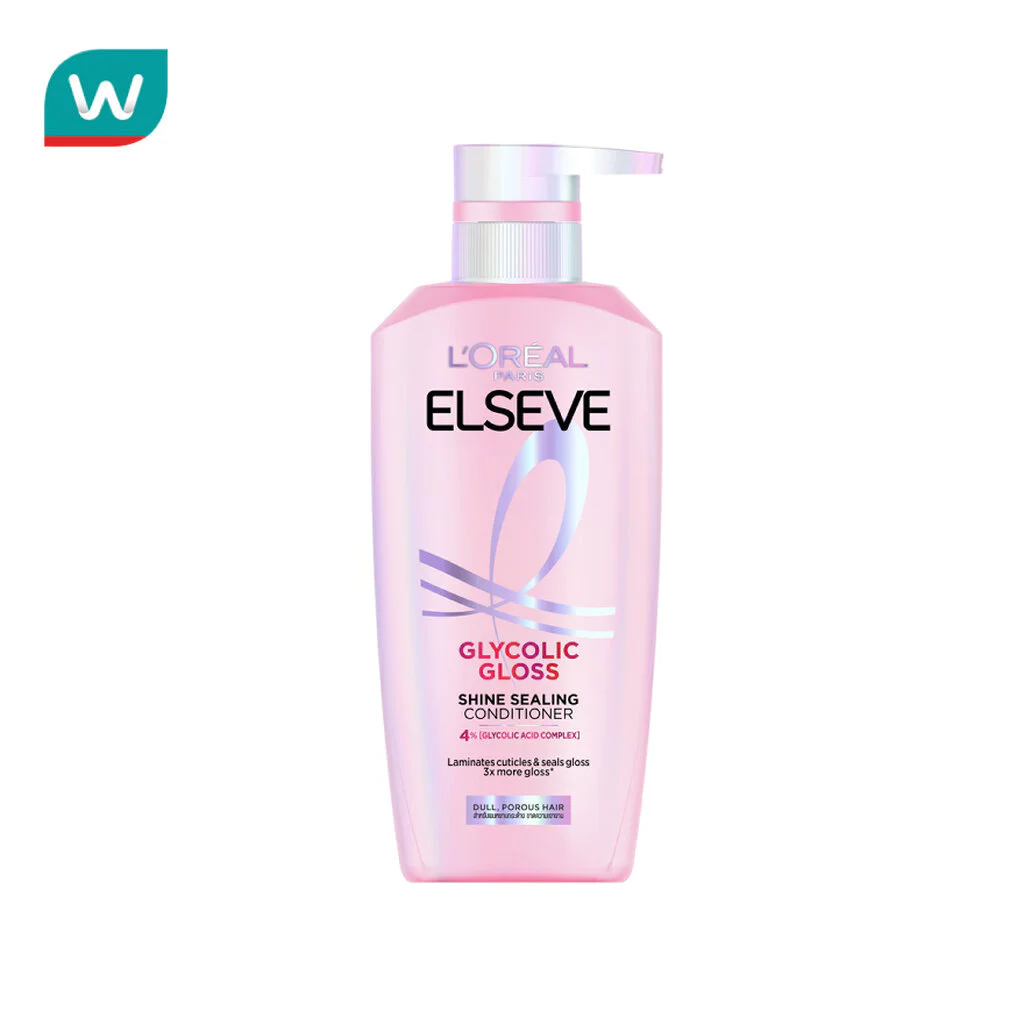 Elseve ลอรีอัล ปารีส เอลแซฟ ไกลโคลิค กลอส ชายน์ ซิลลิ่ง คอนดิชันเนอร์ 375 มล.