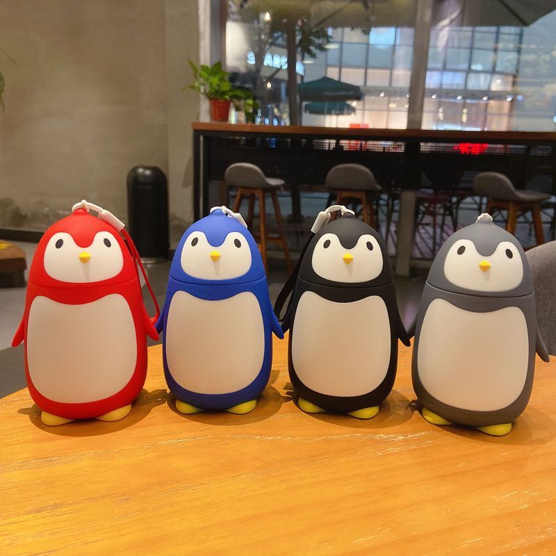Super Cute Penguin Thermos Cup Female Portable Small Student Children Stainless Steel Water Cup Crea