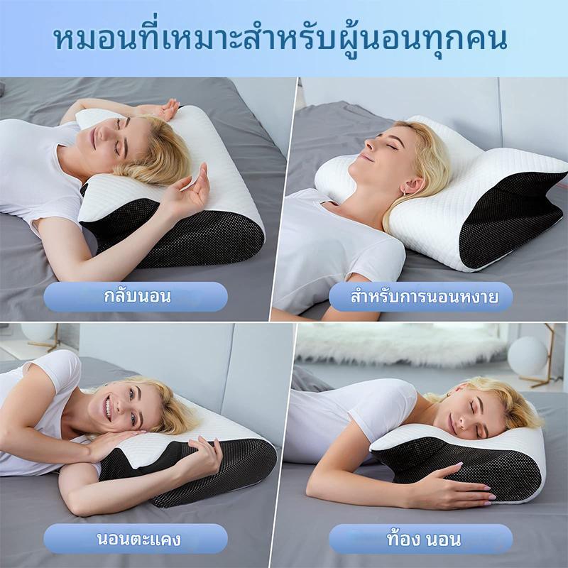 หมอนสุขภาพ หมอนปวดคอ Ergonomics Deep Sleep เมมโมรี่โฟม รูปที่ 3
