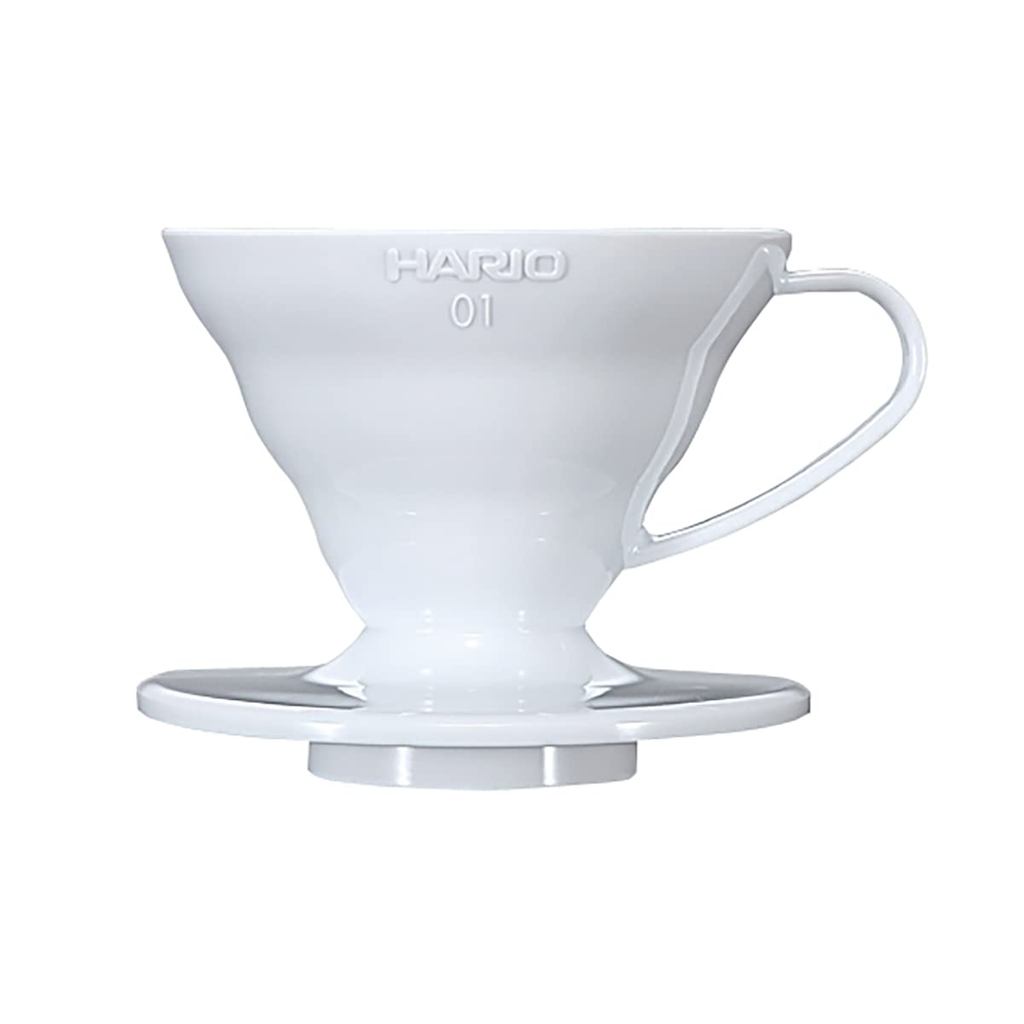 HARIO V60 01 Transparent Coffee Dripper White for 1-2 Cups VDR-01-W