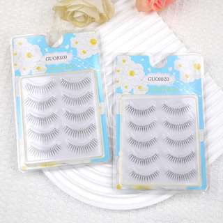 ขนตาปลอม Wispy ธรรมชาติรูปตัว U นํากลับมาใช้ใหม่แต่งหน้าตาเกาหลีการ์ตูน 5 คู่