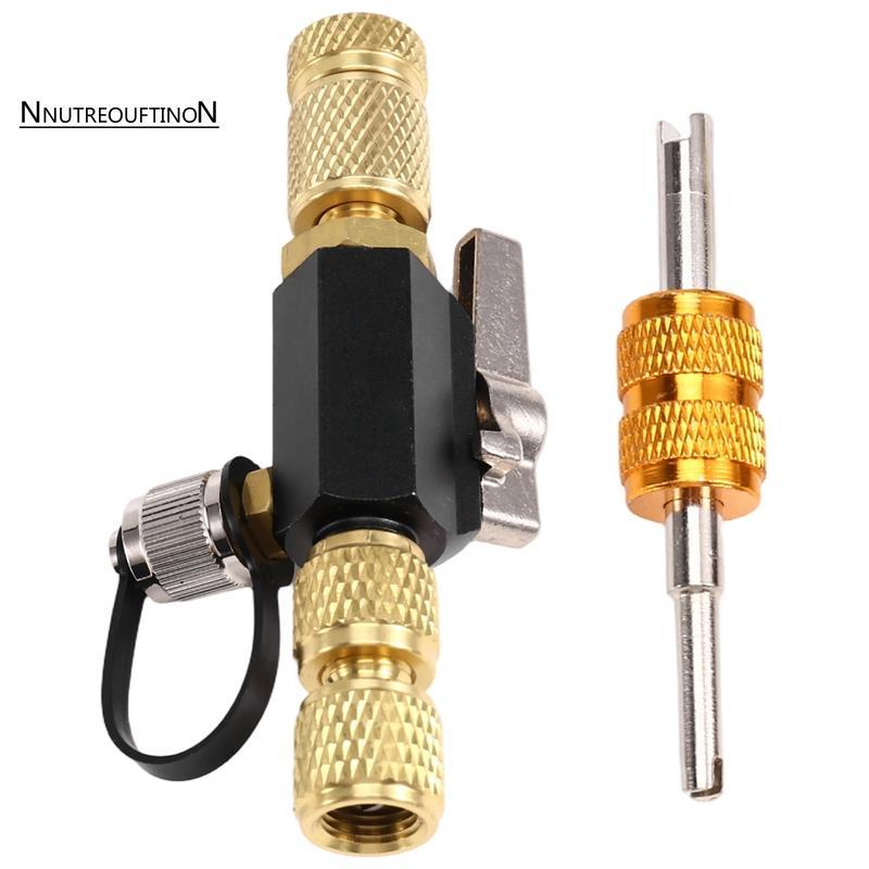 [ขายร้อน N]เครื่องมือ HVAC เครื่องมือเครื่องมือกําจัดแกนวาล์ว, ประแจแกน W/Valve สุญญากาศ 1/4 นิ้ว, ช