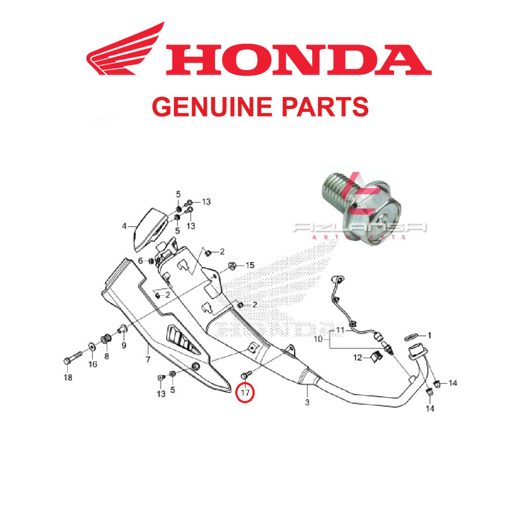 โบลต์หน้าแปลน 8x14 ( 95701-08014-00 ) RS-X V1 V2 💯 อะไหล่