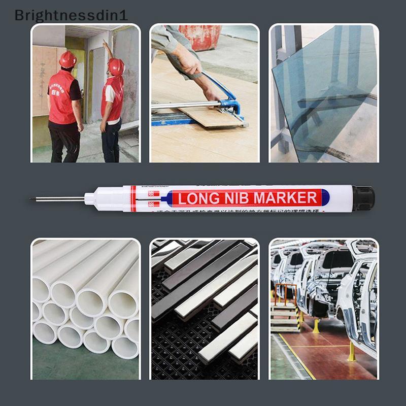[Brightnessdin] 20MM /Red/Blue Ink Long Markers ปากกาห้องน้ํางานไม้ตกแต่ง Multi-purpose Deep Hole Marker ปากกา Bq - รูปที่ 2