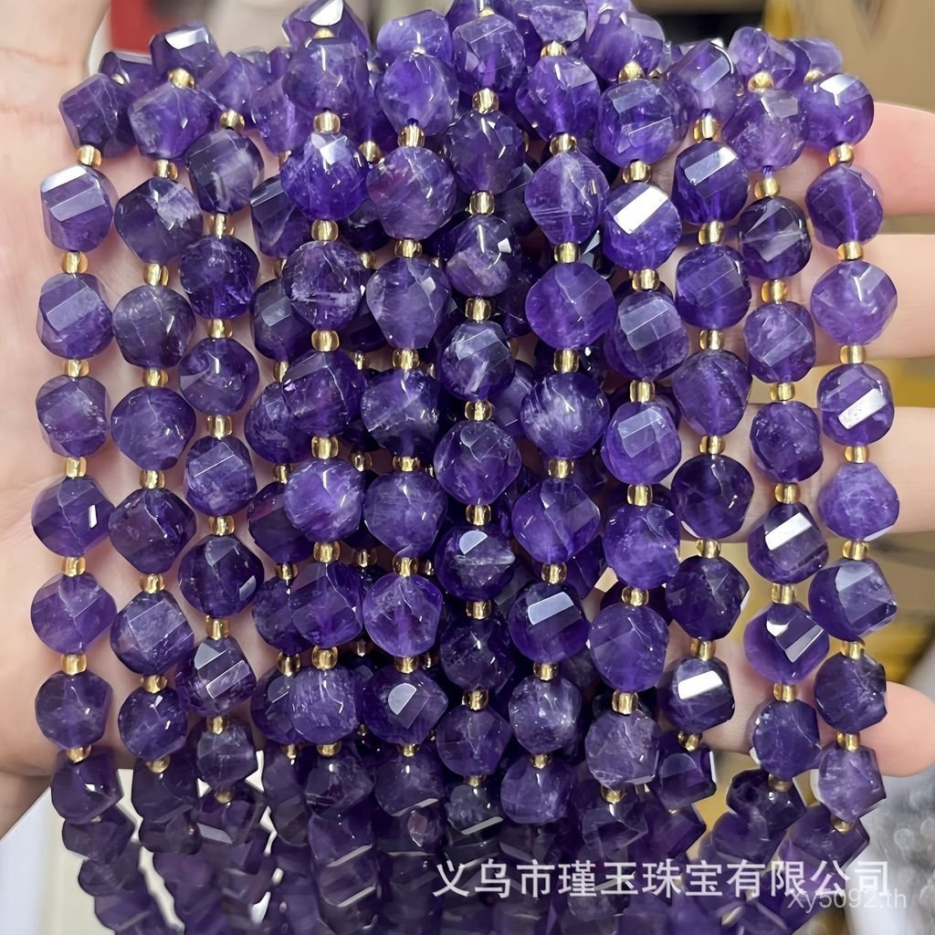 หินธรรมชาติ DNA เกลียวทําด้วยมือขายส่ง Faceted diy 10mmS-Shaped อุปกรณ์เสริมลูกปัดหลวมคอลัมน์บิดเครื