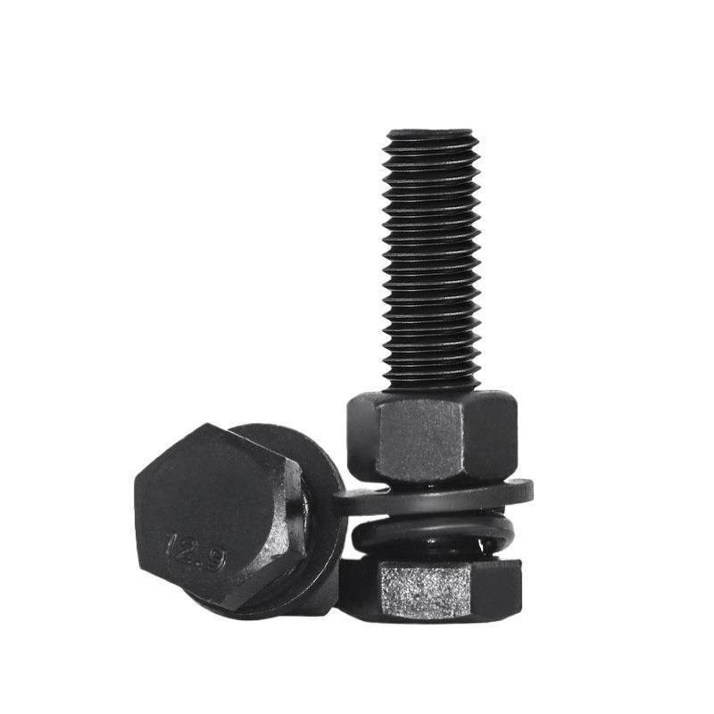 เกรด M6M8M10M12M16M ผสม Nut Daquan 12.9 Bolt สกรูเกลียวเต็มชุดความแข็งแรงสูงด้านนอก Hex V5OF