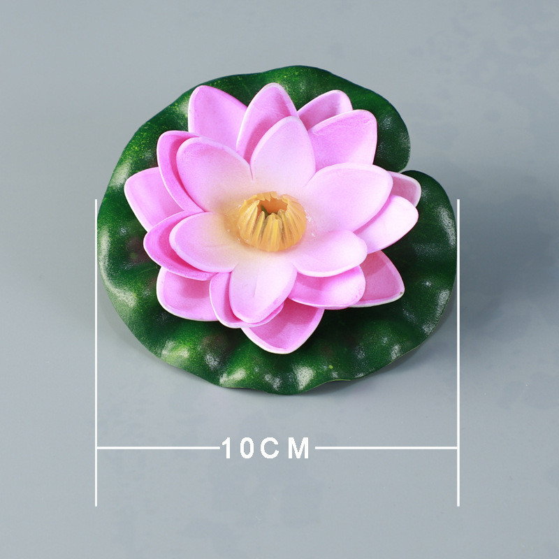 จําลอง Lotus ตกแต่ง Lotus Leaf Fish Tank Pond ภูมิทัศน์น้ําพลาสติก Lily Dance Props ปลอม Lotus ปั๊มน
