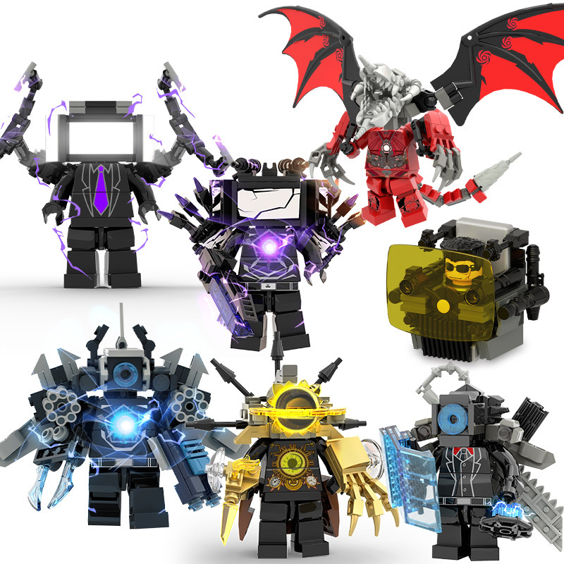 ใหม่ Skibidi ห้องน้ํา TVman หลายเข้าร่วม Mini Action Figures Building Blocks TVman Speakerman Camera