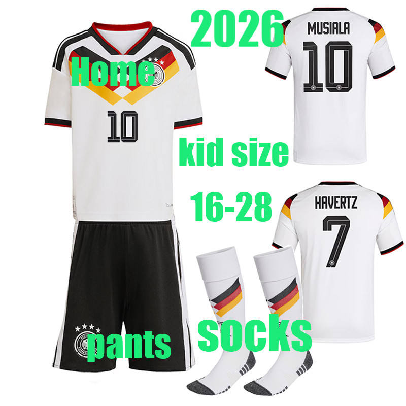 2026 Germanys jersey boy (พร้อมกางเกงและถุงเท้า)26/27 WIRTZ KIMIICH MULLER KROOS MUSIALA RUDIGER REU