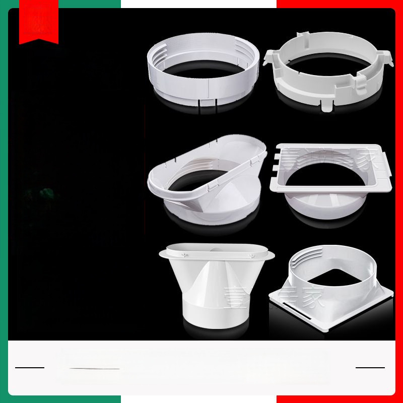 ท่อระบายอากาศแอร์เคลื่อนที่ สำหรับ Midea/Gree - ต่อท่อตัวเครื่อง แผ่นปิดหน้าต่าง อินเทอร์เฟซท่อรูปวง