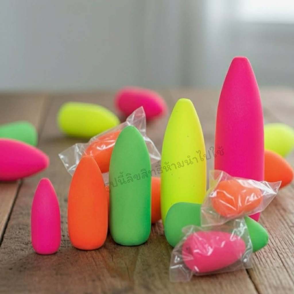 สินค้าขายดี ทุ่นเรนโบว์ สีสะท้อนแสง ทุ่นโฟมสี ทุ่นสี ทุ่นลอย ทุ่นตกปลา ทุ่นโฟม ทุ่น รหัส E