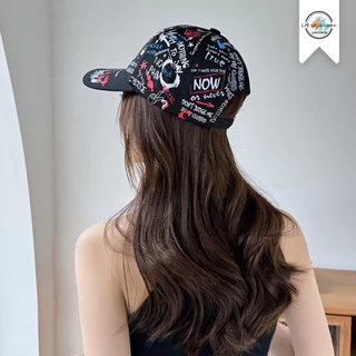 หมวกเบสบอล หมวกแก๊ป ลายกราฟฟิก แฟชั่นเกาหลี สไตล์ฮิปฮอป ผู้ชายผู้หญิง
