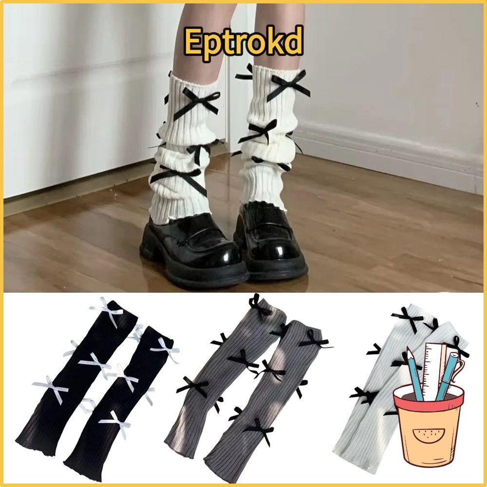 ถักอุ่นเท้า Etoro สำหรับเท้า ป้องกันความเย็น ขนาดมาตรฐาน สีขาวและดำ ถุงเท้าหน้าหนาว