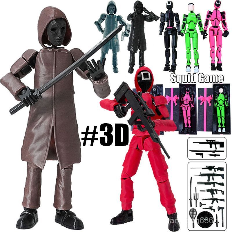 NodeafLucky 13 Action Figure Squid Game Season 2 BossT13 3D พิมพ์ Dummy ชุดประกอบของเล่น