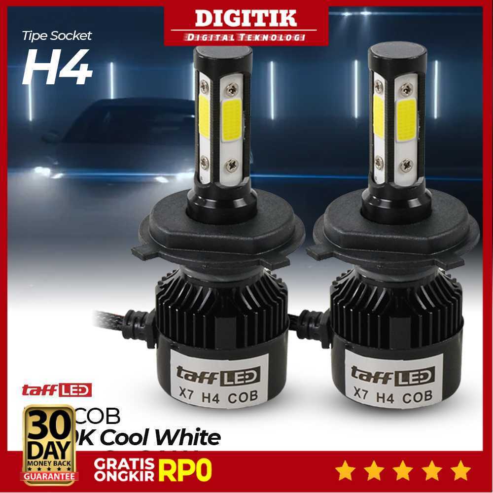 DIGITIK - TaffiLED X7 ไฟหน้ารถ LED COB ไฟหน้า H4 Cool White 2 PCS - 75818-4CN