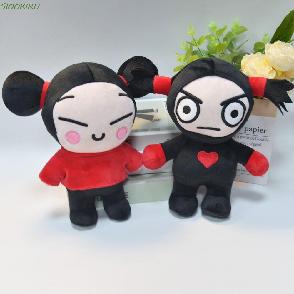 SIOOKIRU อะนิเมะตุ๊กตา Plush, รุ่น Q Bun สไตล์ของเล่นตุ๊กตา, Kawaii Pucca & Garu การ์ตูน 25 ซม.ตุ๊กต