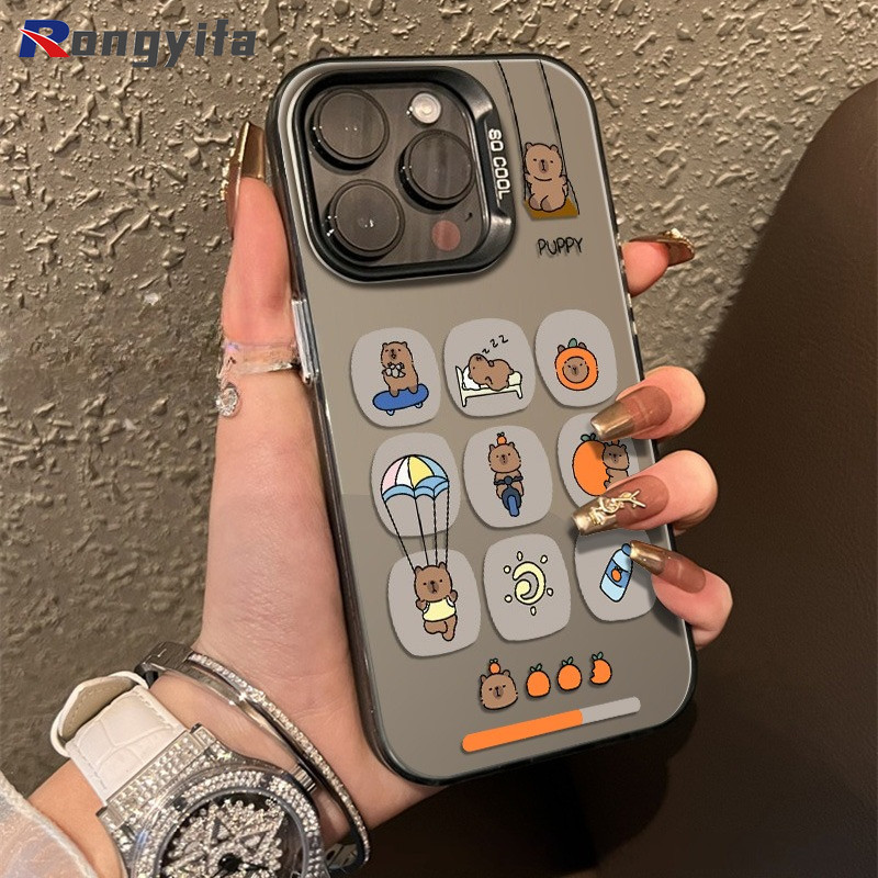 การ์ตูน Capybara เคสโทรศัพท์สําหรับ OPPO ค้นหา X9 X8S Plus X8 X7 Ultra X6 X5 Pro X3 Lite 5G 4G Matte ปลอกน่ารักตลกกันกระแทก Hard ฝาหลัง