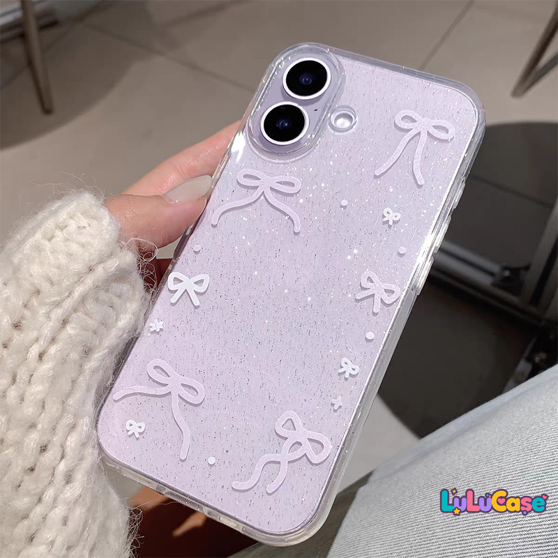 เคสไอโฟน Realme C61 C75 C51 C63 C53 C25 C55 C35 C20 5 C3 C11 Note 50 60 60X C33 C21Y ปกอ่อนติดโบว์สีหวานสด