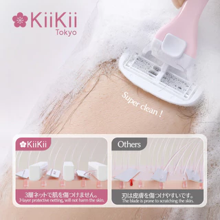 KiiKii มีดโกนขนผู้หญิง 3 ชั้น ป้องกันการบาดเจ็บ ใช้งานง่าย ปลอดภัยต่อผิว จับถนัดมือ