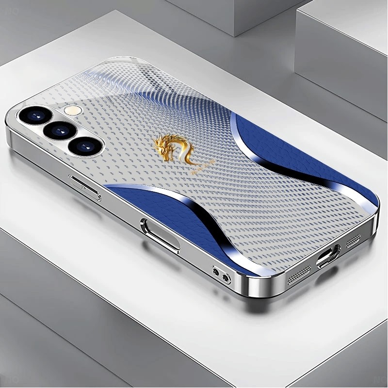 SAMSUNG สไตล์ธุรกิจ (09) หรูหราชุบกรอบเคสโทรศัพท์สําหรับSamsung Galaxy S22 S23 S24 S25 Ultra A22 A23