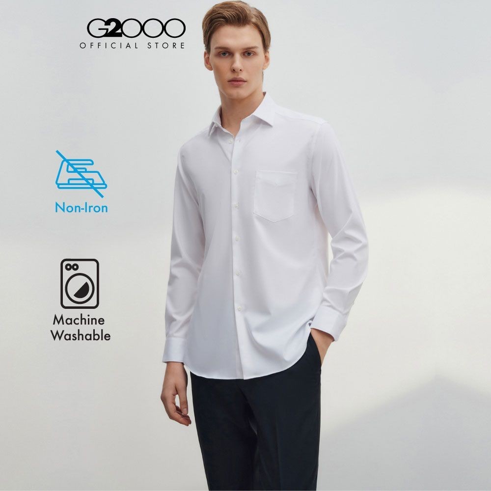 G2000 เสื้อเชิ้ตแขนยาวแบบทางการสำหรับผู้ชาย ทรง Smart Fit รุ่น 4612364200 WHITE