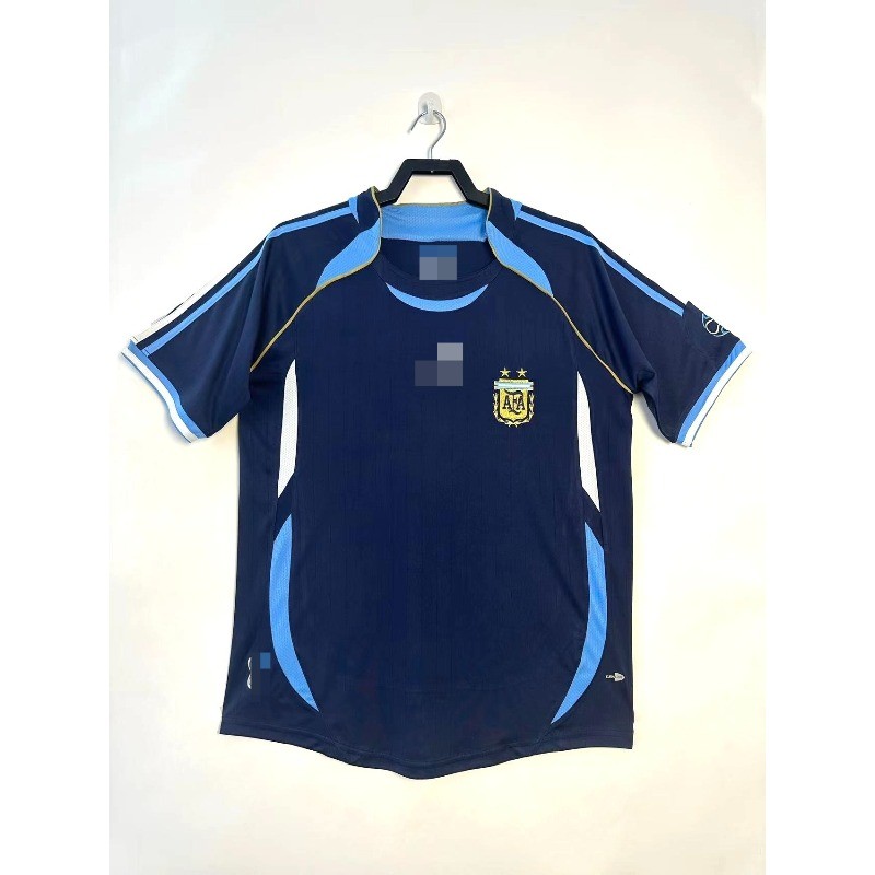 Retro 2006 Argentina away football short Sleeve jersey