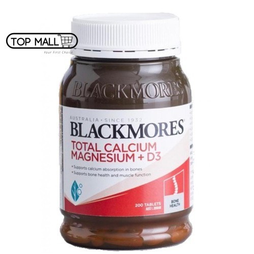 Blackmores Total แคลเซียม & แมกนีเซียม + D 3 200 ชิ้น