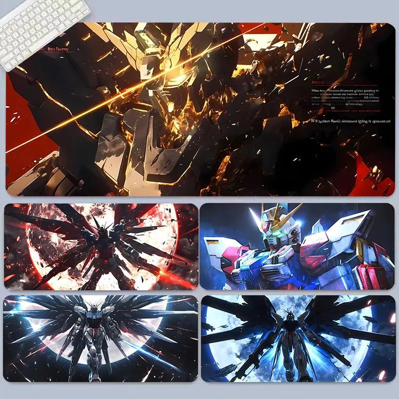 Mobile Suit GUNDAM Mouse Pad ขนาดใหญ่สําหรับเล่นเกมอะนิเมะคีย์บอร์ดเฉพาะ Pad Seaming แผ่นรองโต๊ะกันลื่น