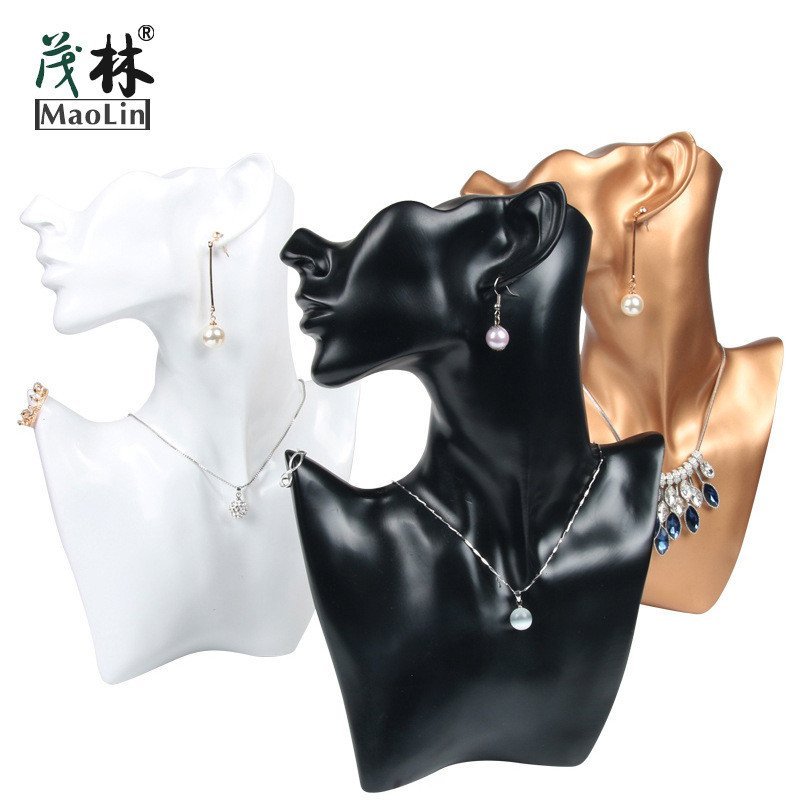 เรซิ่นยืนแสดงด้านข้างสร้อยคอสร้างสรรค์ต่างหูรุ่นเครื่องประดับยืนเครื่องประดับยืนแสดงภาพบุคคล 9IDF