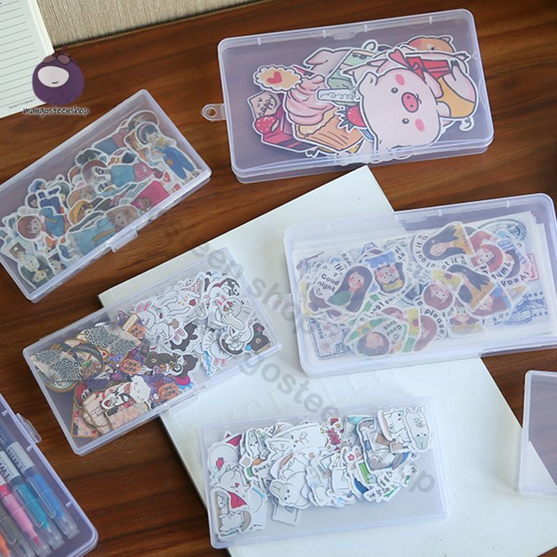 กล่องพลาสติกใส เรโทร กล่องเก็บของ ฝาปิด PP แข็งแรง จัดระเบียบ ใช้ได้อเนกประสงค์