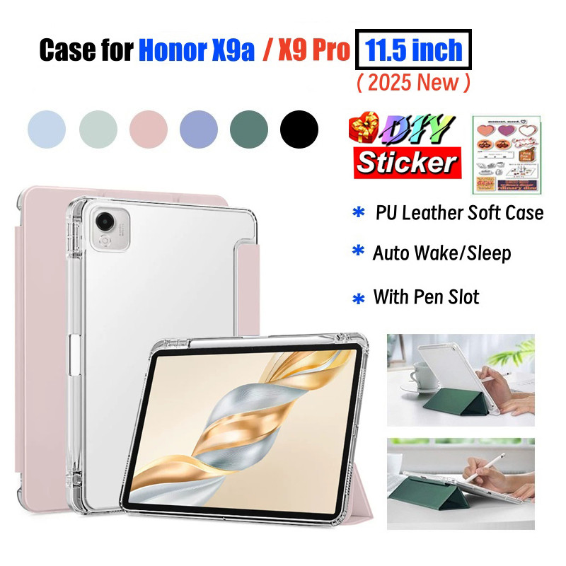 เคส HONOR Pad X9a 11.5 นิ้ว 2025 Flip Casing Honor Pad X9a / X9 Pro 11.5" Soft Case Auto Wake/Sleep 