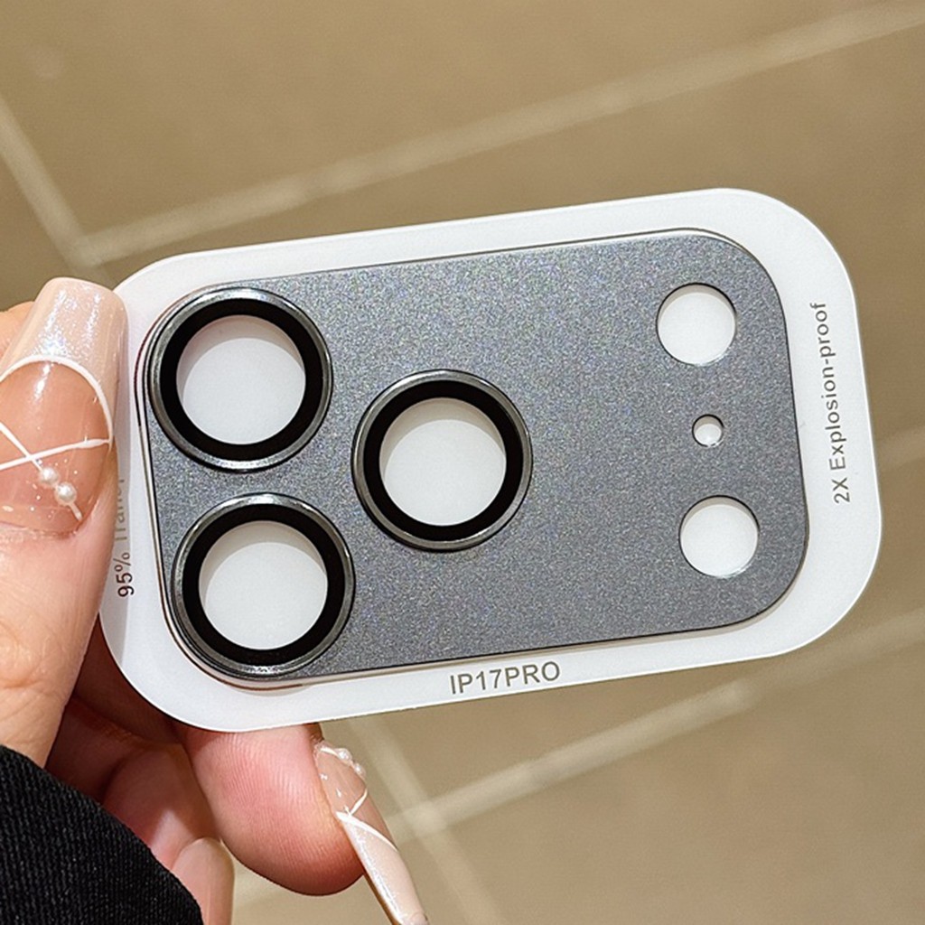ฟิล์มกล้องโทรศัพท์สําหรับ ไอโฟน 17 มือโปร สูงสุด 17 อากาศแฟชั่นทุกการแข่งขันคู่โลหะเย็นเลนส์โทรศัพท์มือถือกลับป้องกันสติกเกอร์ปกตกแต่งโทรศัพท์มือถืออุ - รูปที่ 6